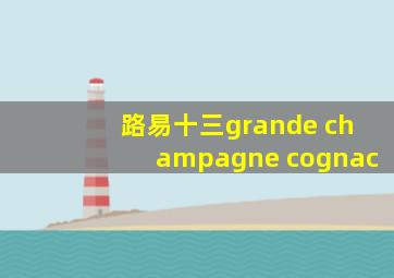 路易十三grande champagne cognac